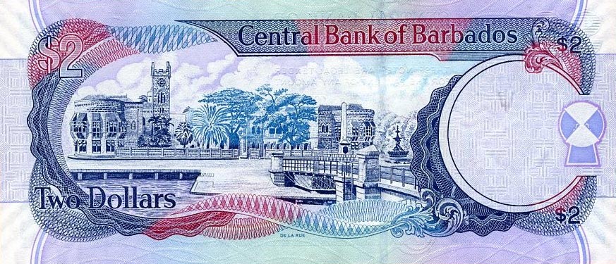 Back of Barbados p66b: 2 Dollars from 2009