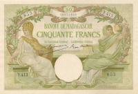 p38a from Madagascar: 50 Francs from 1937
