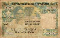 p48b from Madagascar: 1000 Francs from 1950