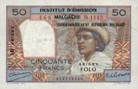 p51a from Madagascar: 50 Francs from 1961