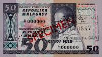 Gallery image for Madagascar p62s: 50 Francs