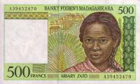 Gallery image for Madagascar p75a: 500 Francs