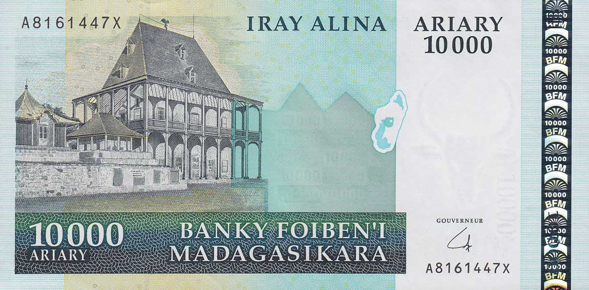 Front of Madagascar p92b: 10000 Ariary from 2009