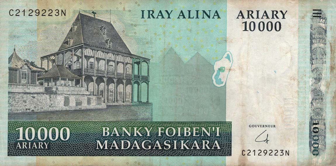 Back of Madagascar p92c: 10000 Ariary from 2015