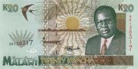 p32a from Malawi: 20 Kwacha from 1995