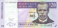 p44a from Malawi: 20 Kwacha from 2001