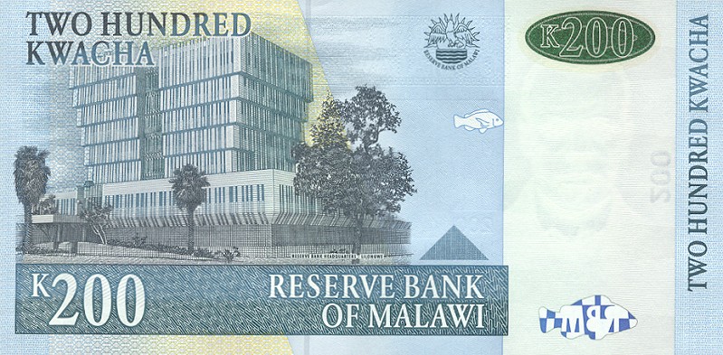 Back of Malawi p47a: 200 Kwacha from 2001