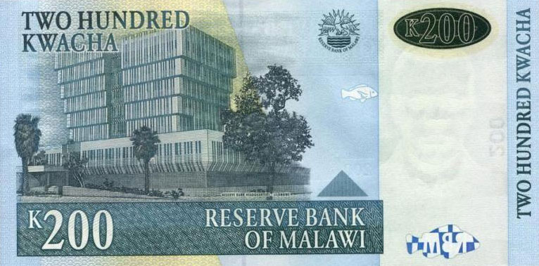 Back of Malawi p47b: 200 Kwacha from 2003