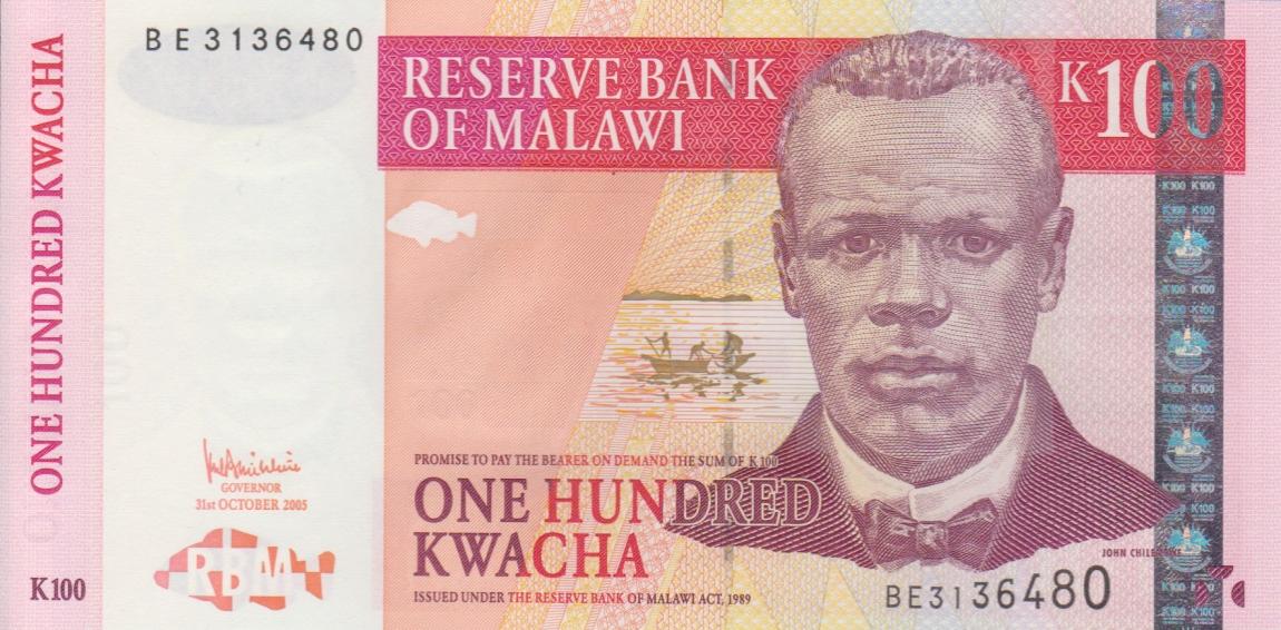 Front of Malawi p54a: 100 Kwacha from 2005