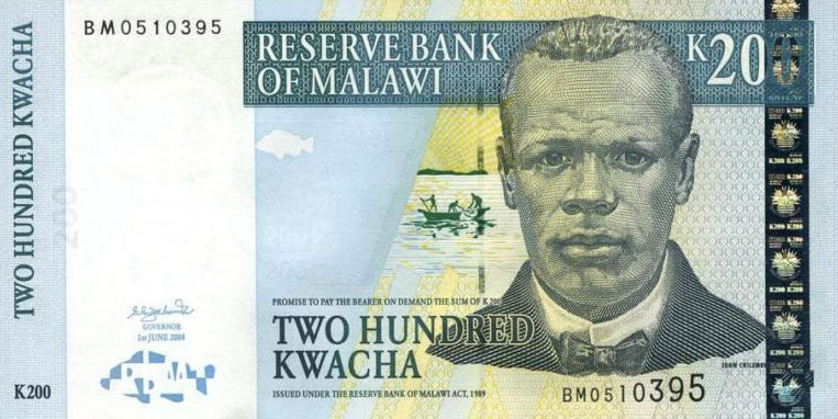 Front of Malawi p55a: 200 Kwacha from 2004