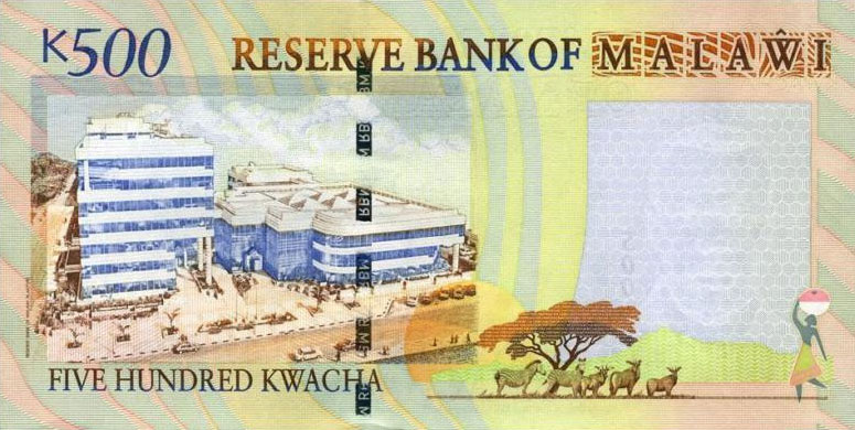 Back of Malawi p56a: 500 Kwacha from 2005