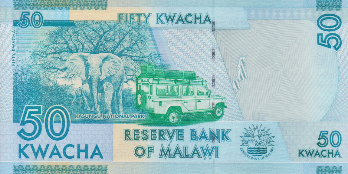 Back of Malawi p58a: 50 Kwacha from 2012