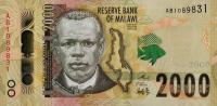 p69a from Malawi: 2000 Kwacha from 2016