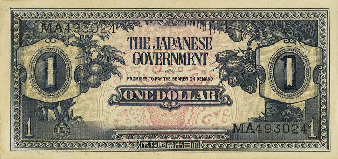 Front of Malaya pM5a: 1 Dollar from 1942