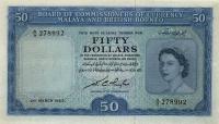 p4a from Malaya and British Borneo: 50 Dollars from 1953