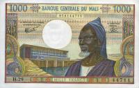 p13e from Mali: 1000 Francs from 1970