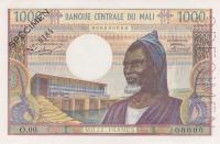 p13s from Mali: 1000 Francs from 1970
