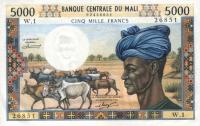 p14a from Mali: 5000 Francs from 1972