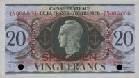Gallery image for Martinique p24s: 20 Francs