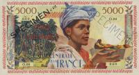 Gallery image for Martinique p36s2: 5000 Francs