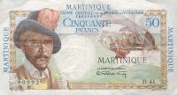p41 from Martinique: 50 Nouveaux Francs from 1960