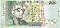 p52b from Mauritius: 200 Rupees from 2001
