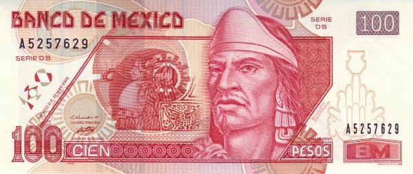 Front of Mexico p118c: 100 Pesos from 2003