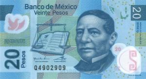 Gallery image for Mexico p122p: 20 Pesos