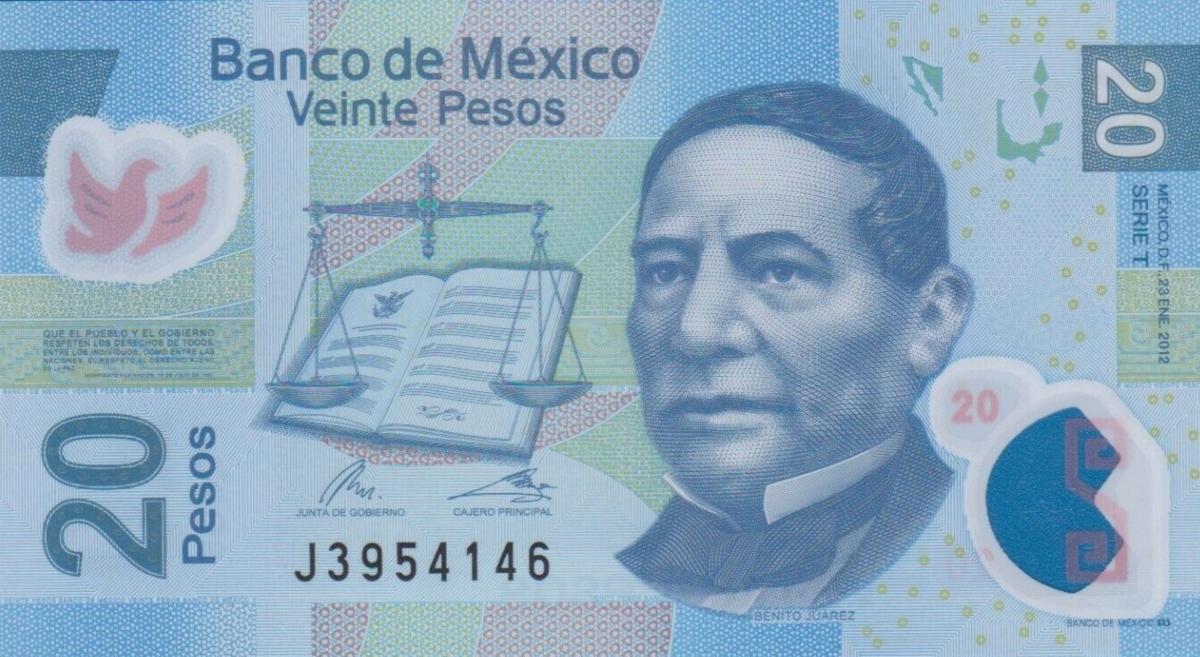 Front of Mexico p122t: 20 Pesos from 2012