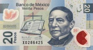 Gallery image for Mexico p122v: 20 Pesos