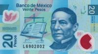 Gallery image for Mexico p122x: 20 Pesos