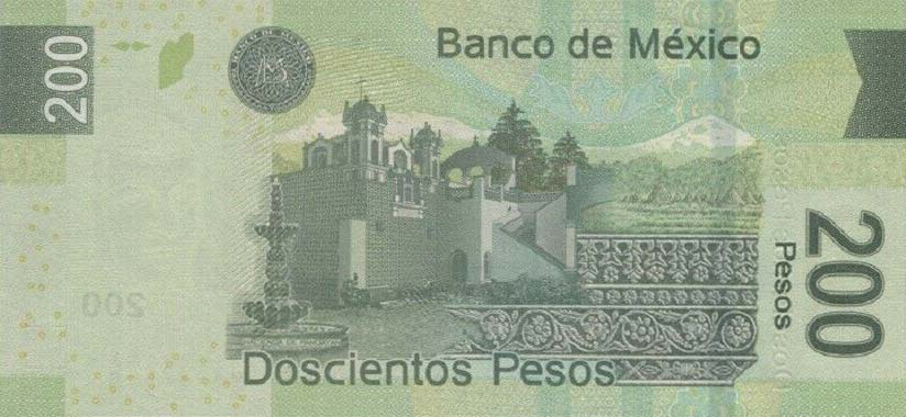 Back of Mexico p125aw: 200 Pesos from 2014