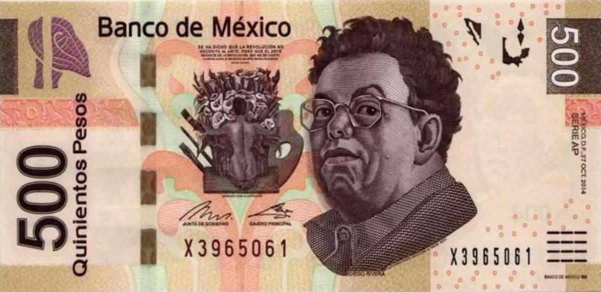 Front of Mexico p126ap: 500 Pesos from 2014