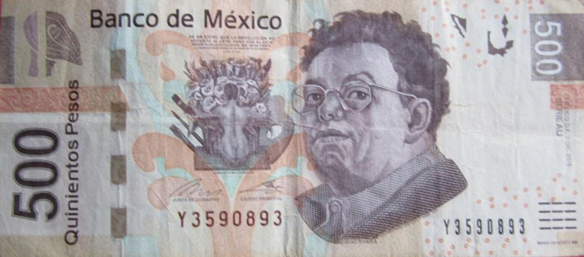 Front of Mexico p126au: 500 Pesos from 2015