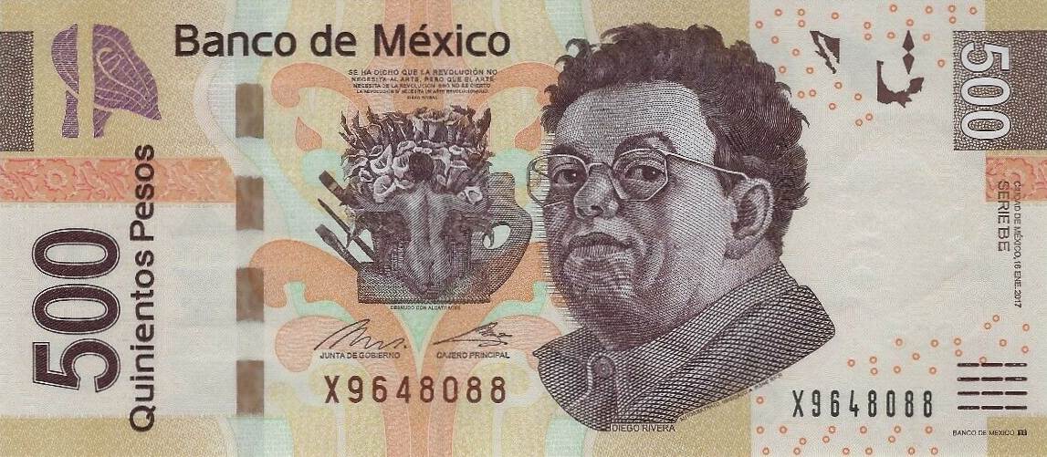 Front of Mexico p126bd: 500 Pesos from 2017