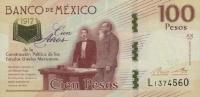 p130c from Mexico: 100 Pesos from 2016