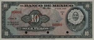 p39s from Mexico: 10 Pesos from 1945