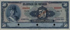 p41s from Mexico: 50 Pesos from 1941