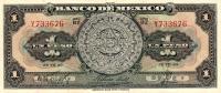 p46b from Mexico: 1 Peso from 1950