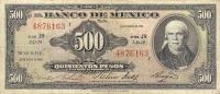 p51k from Mexico: 500 Pesos from 1961