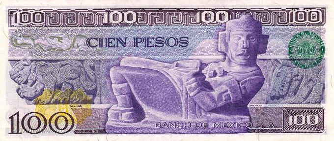 Back of Mexico p66a: 100 Pesos from 1974