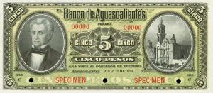 pS101s2 from Mexico: 5 Pesos from 1902