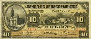 pS102b from Mexico: 10 Pesos from 1902