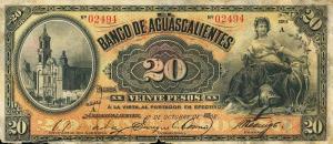 pS103a from Mexico: 20 Pesos from 1902