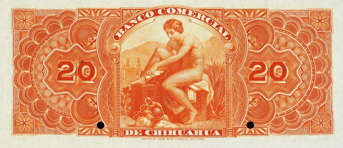 Back of Mexico pS129As: 20 Pesos from 1898