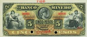 pS163s2 from Mexico: 5 Pesos from 1888