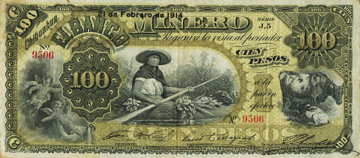 Front of Mexico pS168a: 100 Pesos from 1899