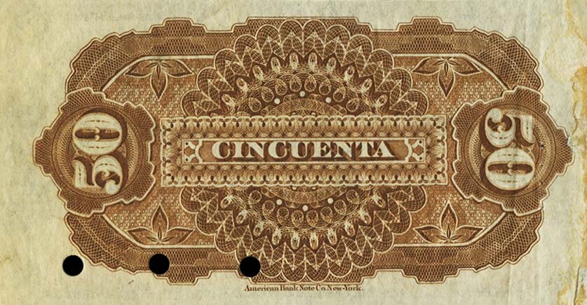 Back of Mexico pS173s1: 50 Centavos from 1880