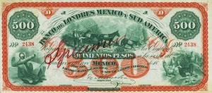 pS223As from Mexico: 500 Pesos from 1800