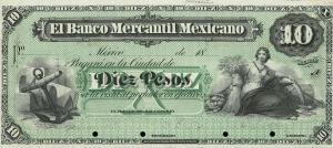 pS244p from Mexico: 10 Pesos from 1882